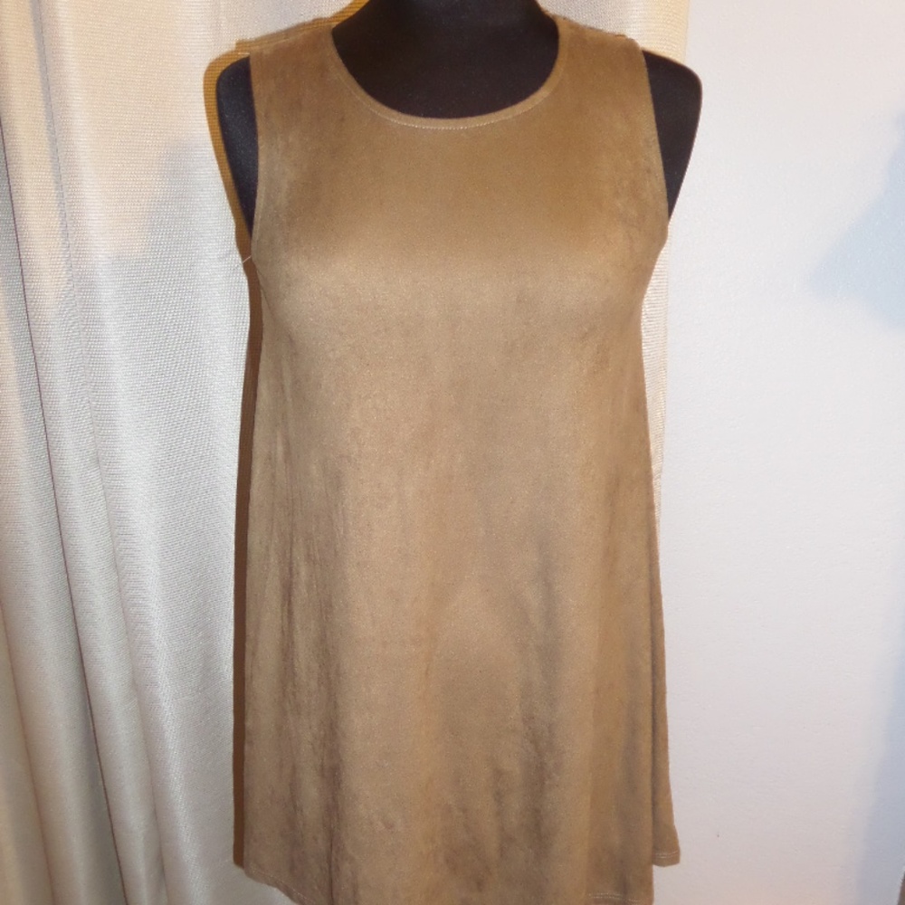 CHOCOLATE Sz. S Sleevelees Brown Velvet Midi Dress.    B2